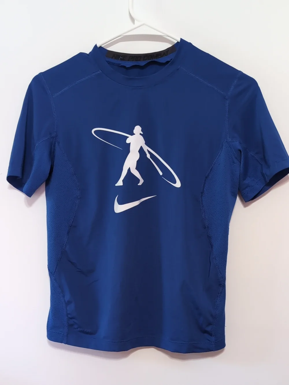 Nike Pro Combat Blue Tee Shirt Size Youth Medium